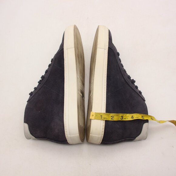 The Royale Greats Brooklyn Men's Size 9 Navy Leather Mid Top Sneakers Italy - Picture 6 of 10